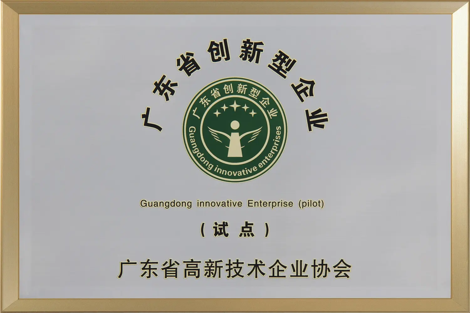 广东省创新型企业牌匾